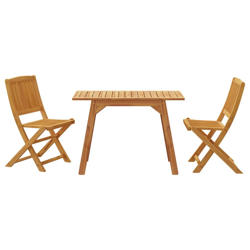 Amoretta 3 Piece Balcony Set Solid Wood Acacia