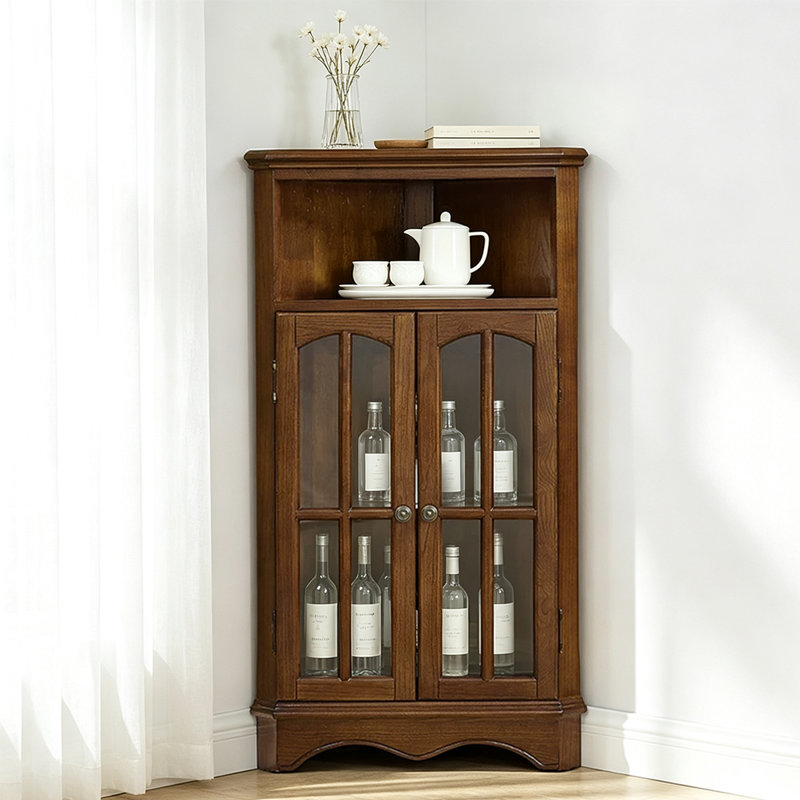 Armoire de coin Retro, Nut-Brown