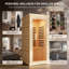 Sauna Pro-Sauna infrarouge intérieur 1 personne en bois d'épinette avec porte en verre trempé, éclairage DEL et commande numérique, pour un spa et une détente à domicile