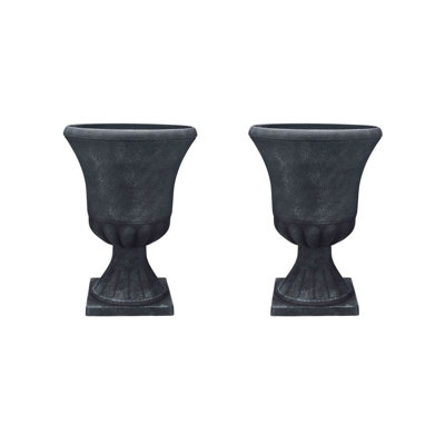 Pot de fleurs urne en résine 16 po (paquet de 2)