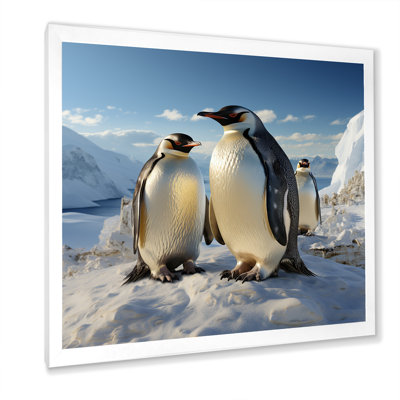 «Playful Snow Wonders Penguins I», reproduction sur toile