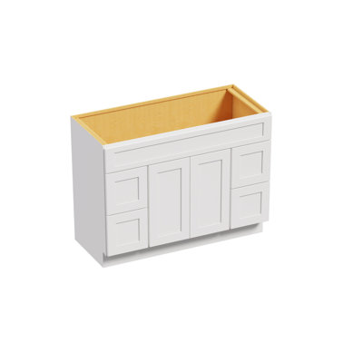 Lotus 48'' Single Bathroom Vanity Base Only with UV Coated and Soft Close Doors