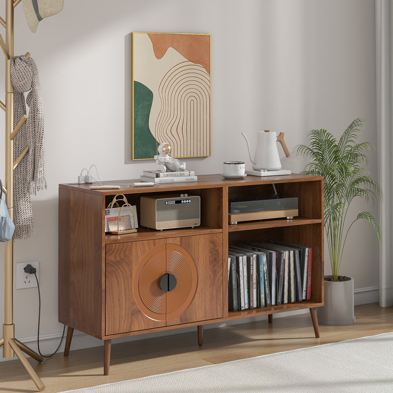 Large Audio Cabinet, Walnut