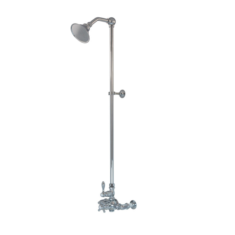 Exposed Thermostatic Shower System by Strom Living P1022C, Chrome