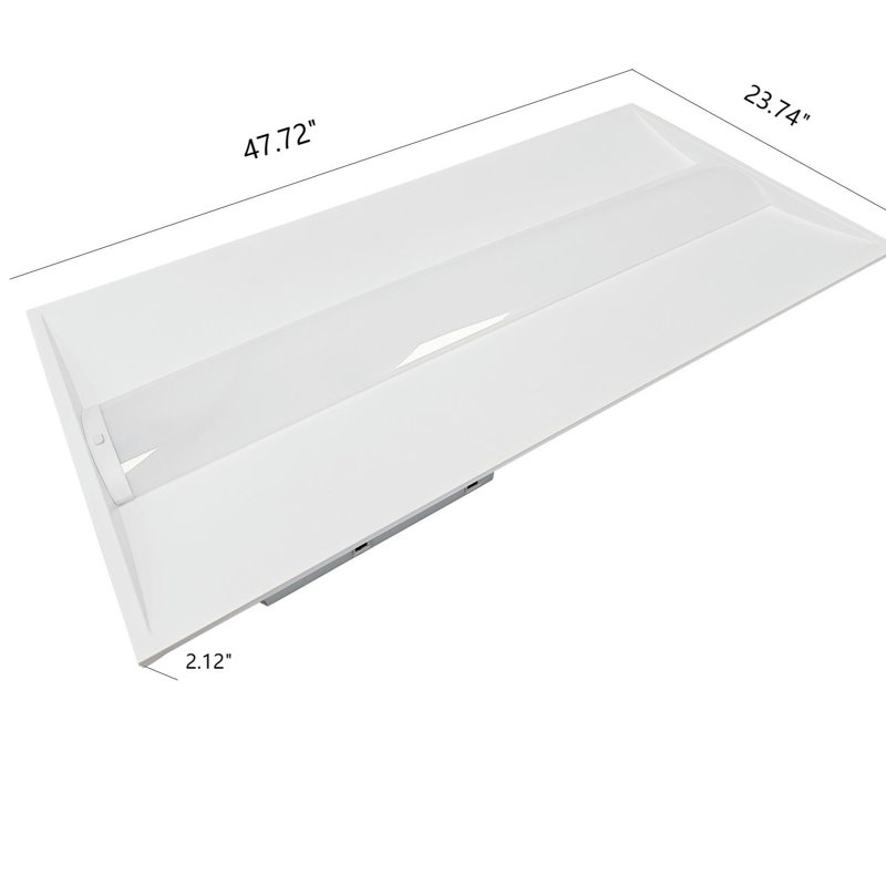 Set of 4 LED Troffer Panel Light Wattage Adjustable and CCT, 2.12" H x 47.72" W 23.74" D