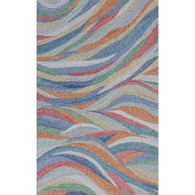 Multicolore tapis d'intérieur / extérieur touffeté à la main Global Recycled