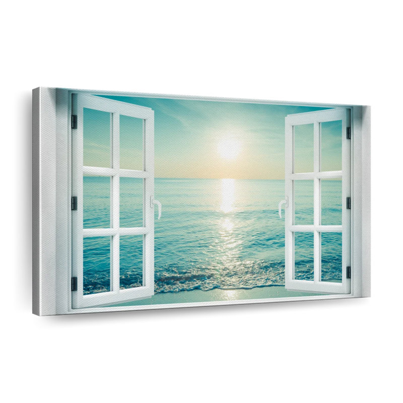 «Window to Seascape», reproduction sur toile, H 16 po x l 24 po x P 1,25 po