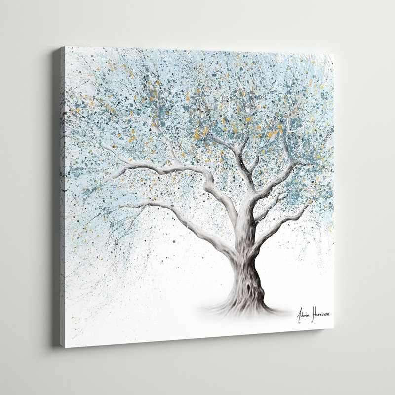 «Cool Breeze Tree» par Ashvin Harrison - impression d'art graphique, Toile tendue, H 12 po x l 12 po x P 1,5 po