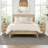 Meadow 2 Drawer Nightstand with Charging Station, Bedside Table with Storage Drawers, Night Stand for Bedroom, End Table or Side Table for Living Room, 15.7" D x 18.9" W x 23.6" H