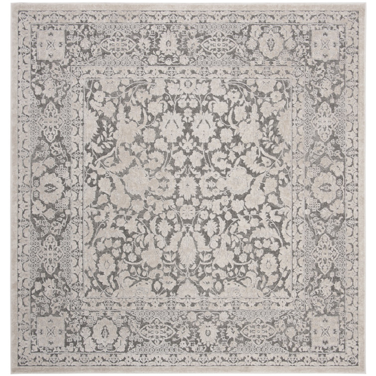 Calidia Oriental Dark Gray/Cream Area Rug