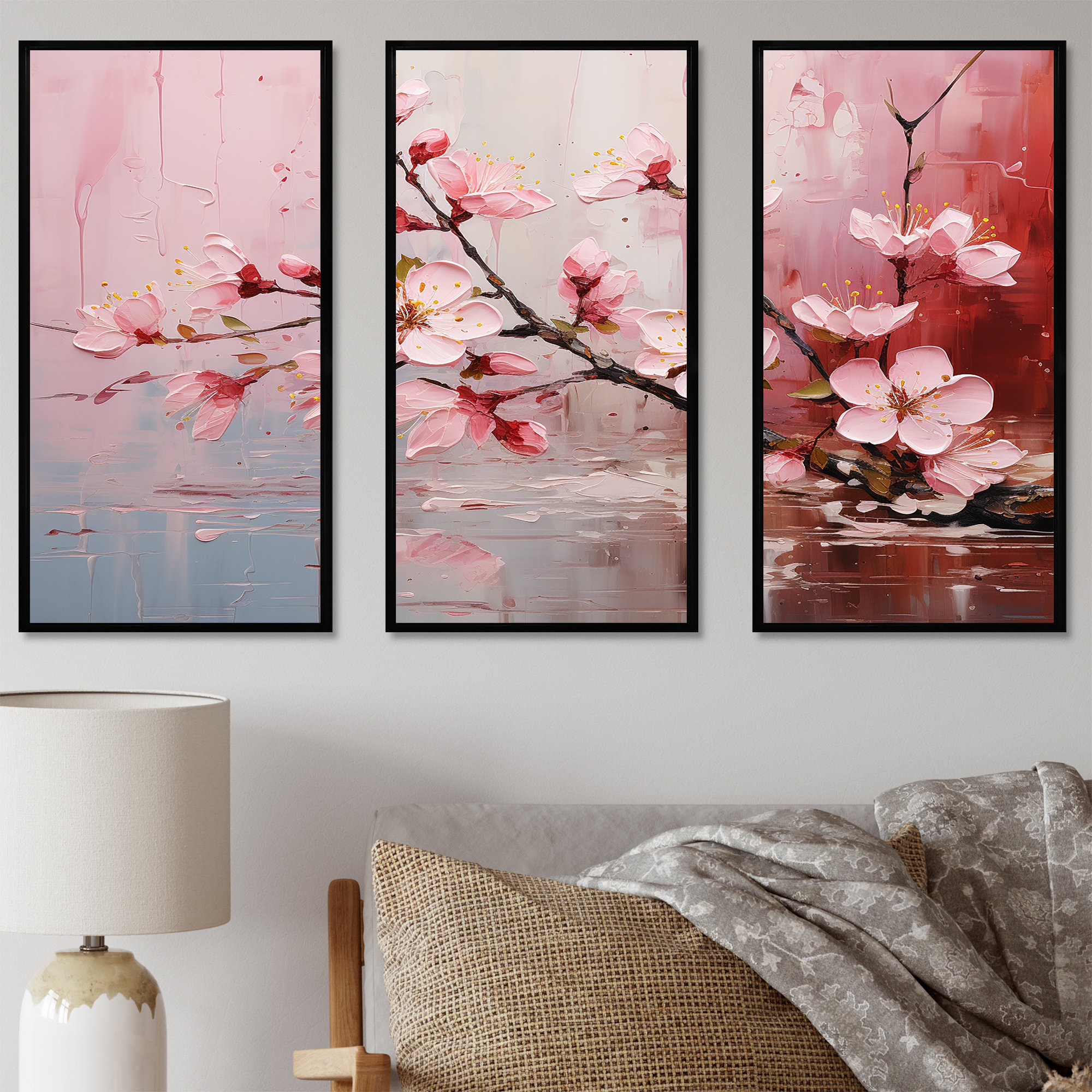 Red Barrel Studio® White And Pink Cherry Tree Bloom IV - Cherry Wall ...