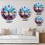 Portrait de papillon en multicolore V - horloge murale moderne-59914128
