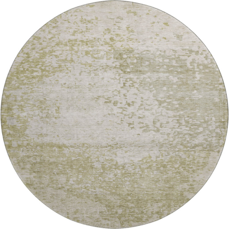 Premium Machine Washable Lubbers AMF1737 Modern Rug, Round 8'