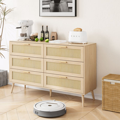 Camyrah Wood Storage Chest with 6 Drawers