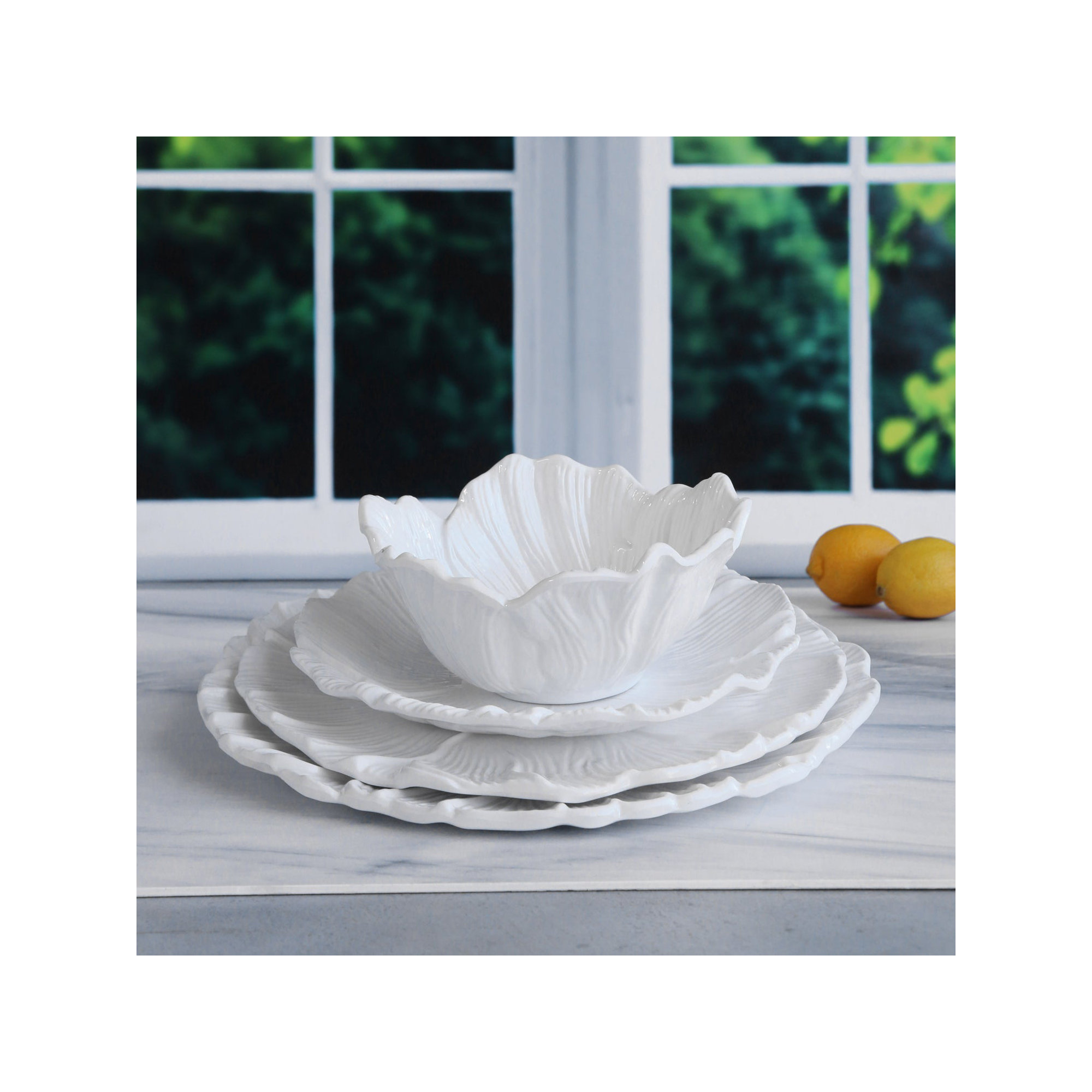 Vida Melamine Lettuce Salad Plate