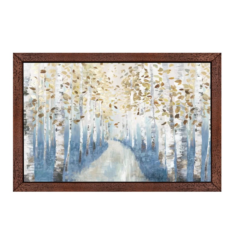 New Path I by Allison Pearce - Print on Canvas, 101.6 cm H x 66.04 cm W, Brown Framed