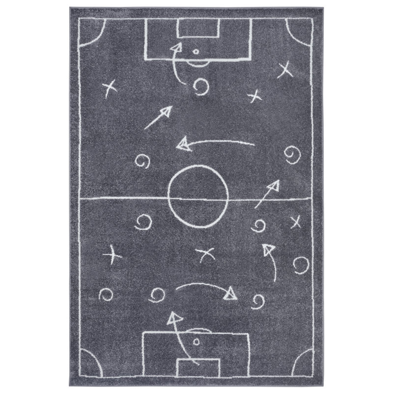 Adventures Children Grey Rug, Rectangular 160 x 235cm