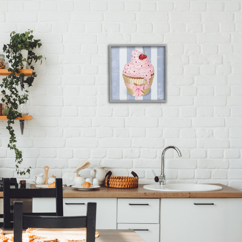 Giclée pastel à petits gâteaux avec nœud, design par Lori Mosley, H 12 po x l 12 po, Estampe numérique Farmhouse
