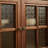 Walnut Sideboard with Large Storage and Glass Door