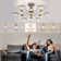 49.2" LED Ceiling Fan with Light and Remote with Starry Sky