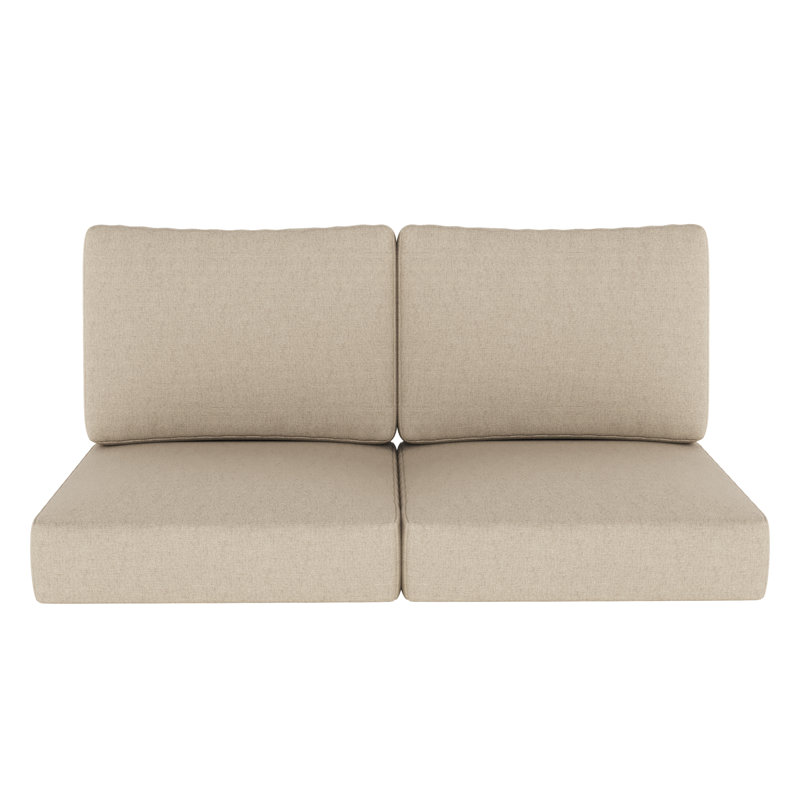 Sunbrella® Outdoor Loveseat Seat / Back Cushion, Sunbrella Bliss Sand