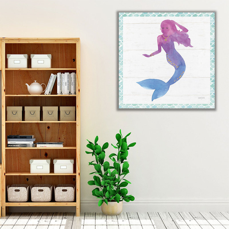 «Mermaid Friends III», reproduction d'art sur toile, H 30 po x l 30 po