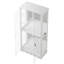 5-Tier Glass Display Cabinet with Lock, Display Cabinet with Human Sensor Function and Color RGB Lights-549837252