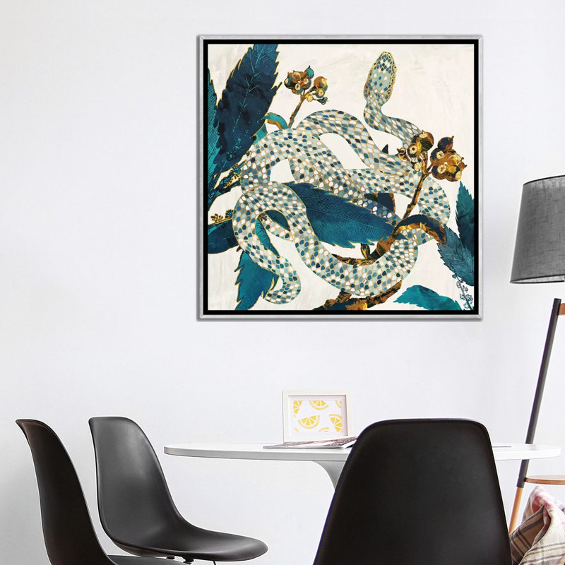 Summer Garden - impression d'art graphique, Silver Framed, No Matte, 37'' H x 37'' W x 1.5'' D