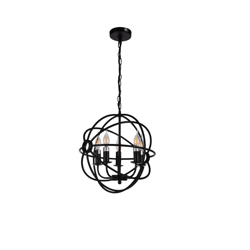 Gaffney 5 - Light Dimmable Globe Chandelier
