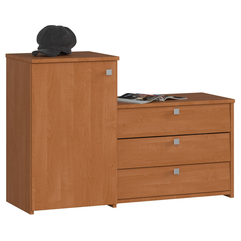 Ferguson 17 Pair Shoe Storage Cabinet, Alder