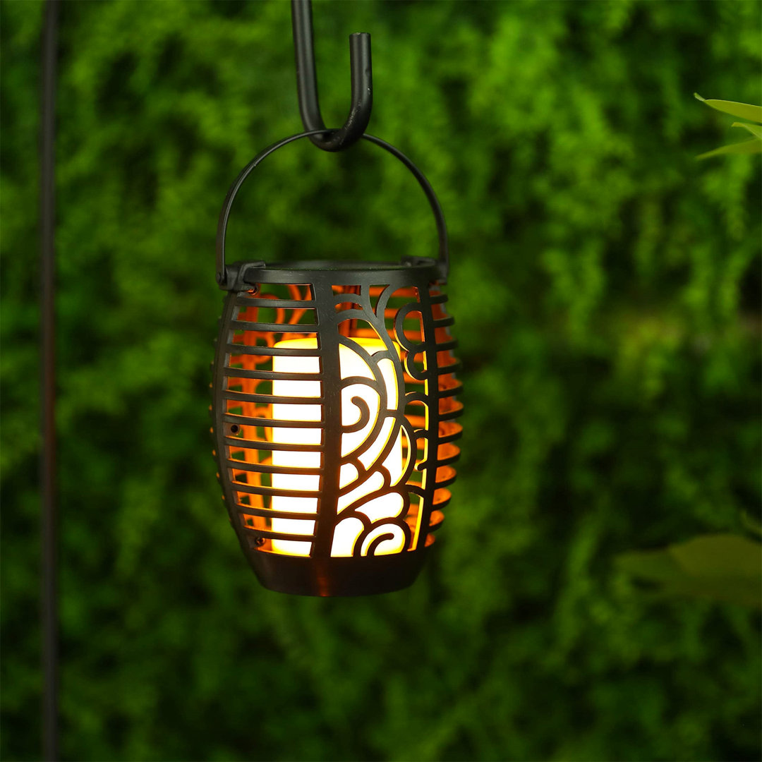 Daam Black 12.5Cm H Solar Powered Integrated LED Outdoor Lantern
