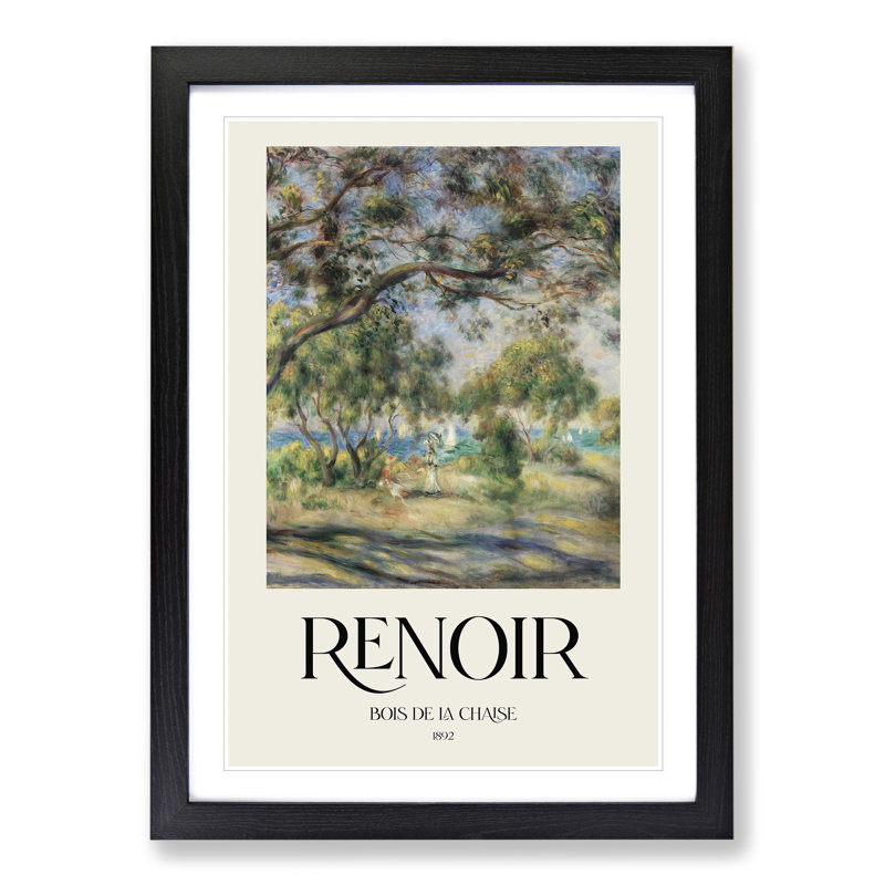 Bois De La Chaise by Pierre-Auguste Renoir - Picture Frame Art Prints, Black, 36cm H x 27cm W x 2cm D