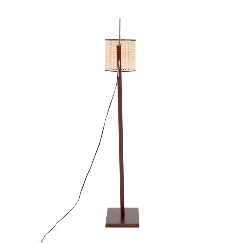 Lampe sur pied Arturo, Noyer