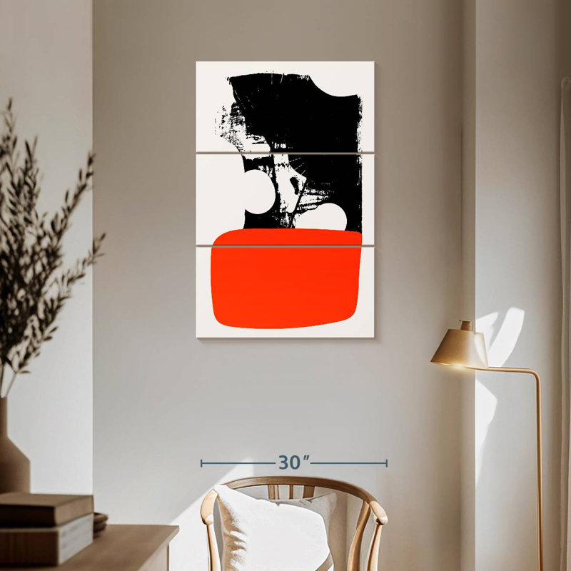 Avery Abstracta - orange, H 57 po x l 36 po