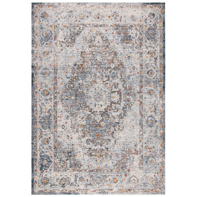Tapis gris / gris clair en polyester et polypropylène tissé à la machine Lauren Ralph Lauren Sandira