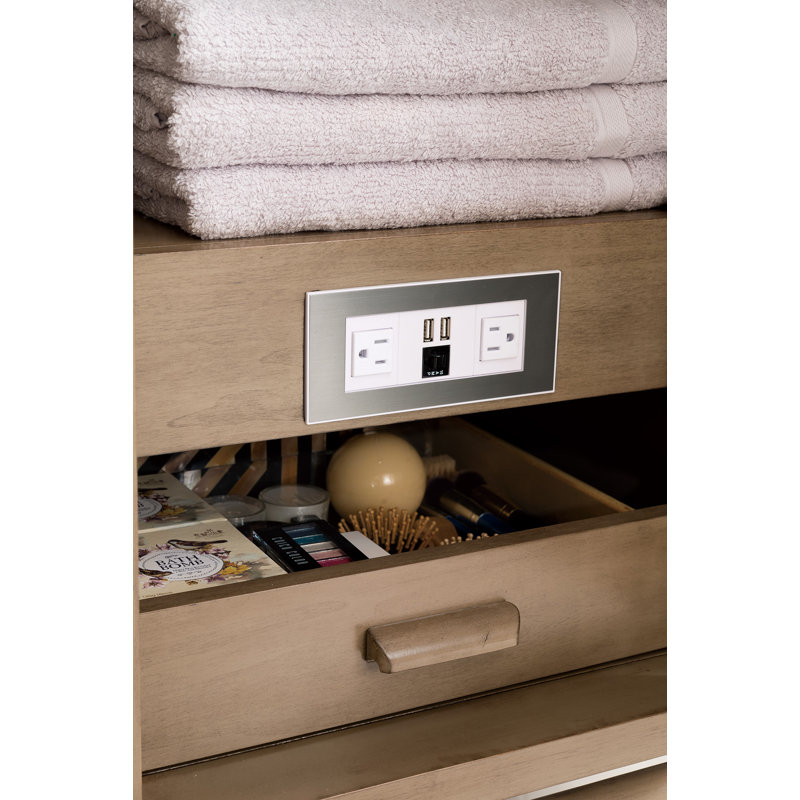 Portland 60'' W Double Vanity, Eternal Jasmine Pearl