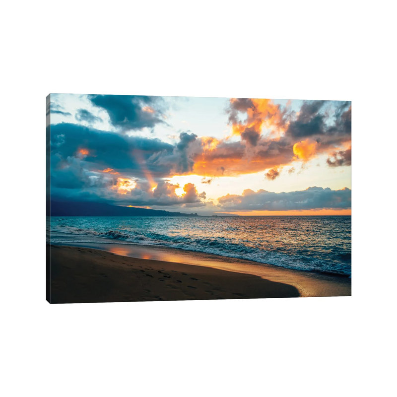 Maui Sunset by Lucas Moore - Wrapped Canvas Print, 66.04 cm H x 45.72 cm W x 1.91 cm D