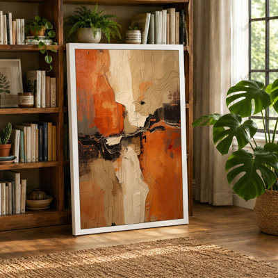 Earth Divided Abstract - Wrapped Canvas