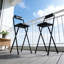 Tabouret pliant portatif noir