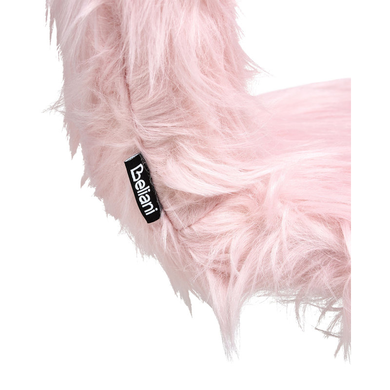 Desk Chair MARGATE Faux Fur, Pink
