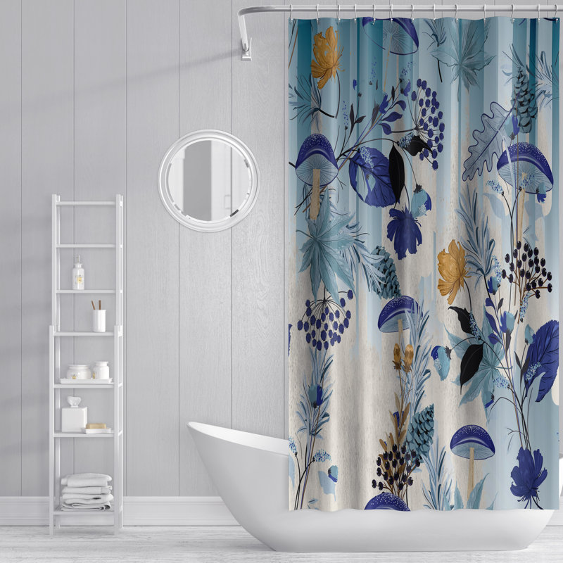 Rideau de douche simple Borivoje, H 93 po x l 70 po