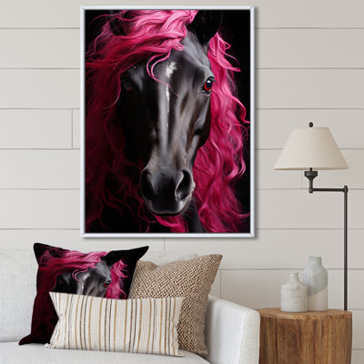 Black Pink Horse Vibrant Equine I " Black Pink Horse Vibrant Equine I "