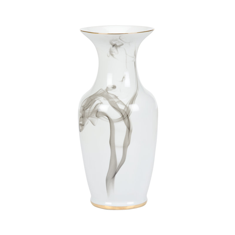 Vase de table en porcelaine H 19 "fait à la main