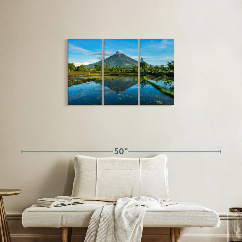 Mayon Volcano Reflection, 20" H x 33" W