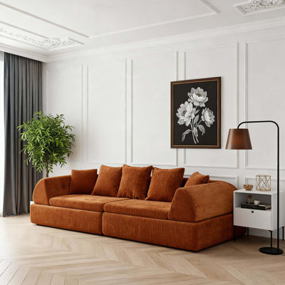 Cloud Modular Sectional Sofa with Deep Fluffy Seat, No Assembly Required