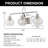 27 In. 3-Light Brushed Nickel Vanity Light With Clear Bubble Glass Shades, Bathroom Wall Sconce For Vanity Or Mirror