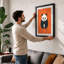Geometric Panda Modern - Framed Print-863779464-863779465