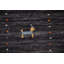 Tapis oriental rayé à motif tribal Gabbeh