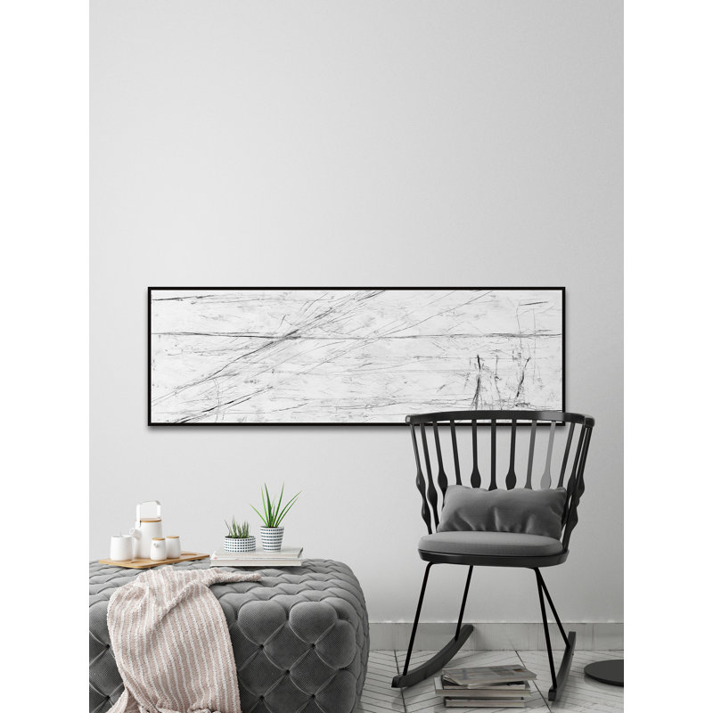 «Early Dawn» par Parvez Taj, peinture sur toile à cadre flottant, H 10 po x l 30 po x P 1,5 po