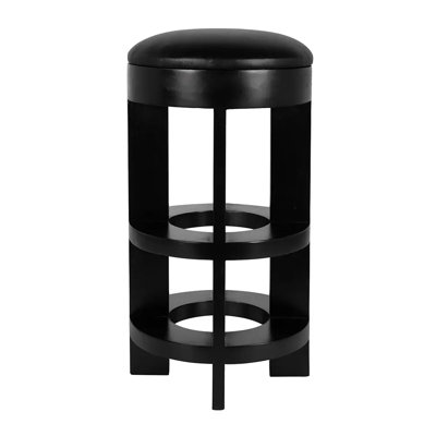 Berlin Upholstered Stool with Solid Wood Frame